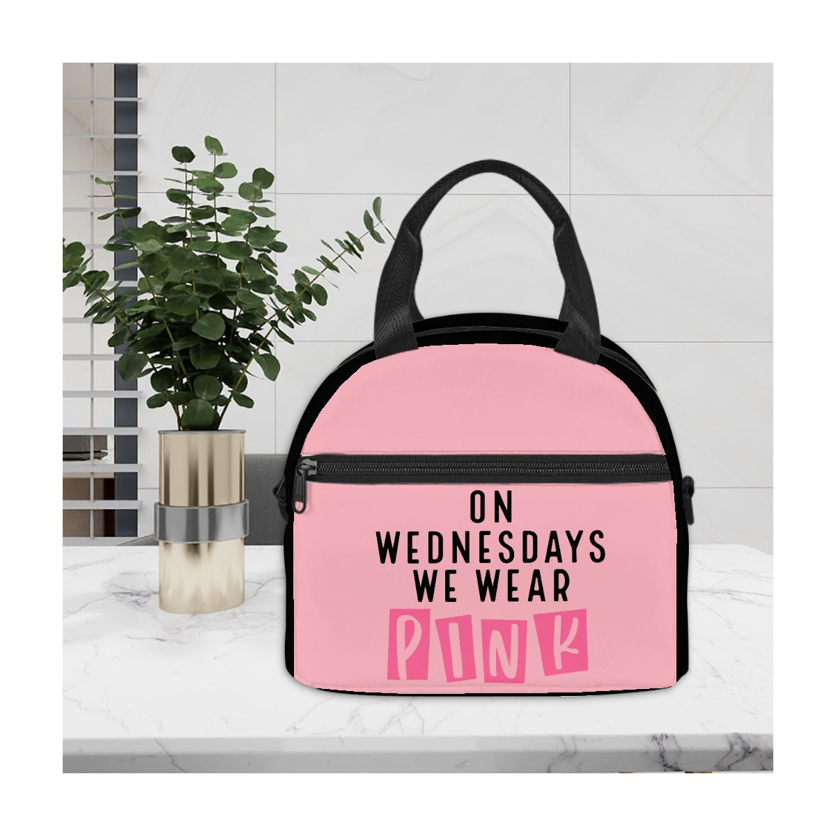 On Wednesdays we wear PINK Lunch Box With Shoulder Strap