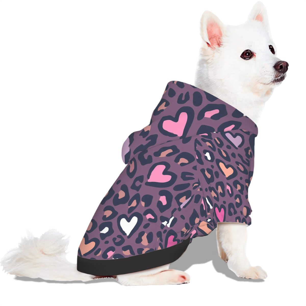Pet Hoodie-Purple Hearts