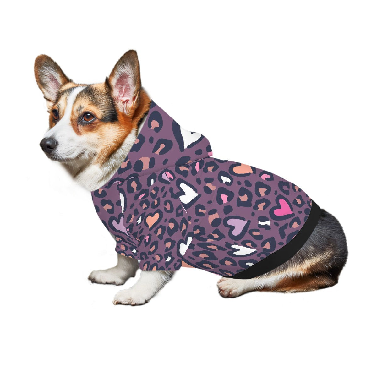 Pet Hoodie-Purple Hearts