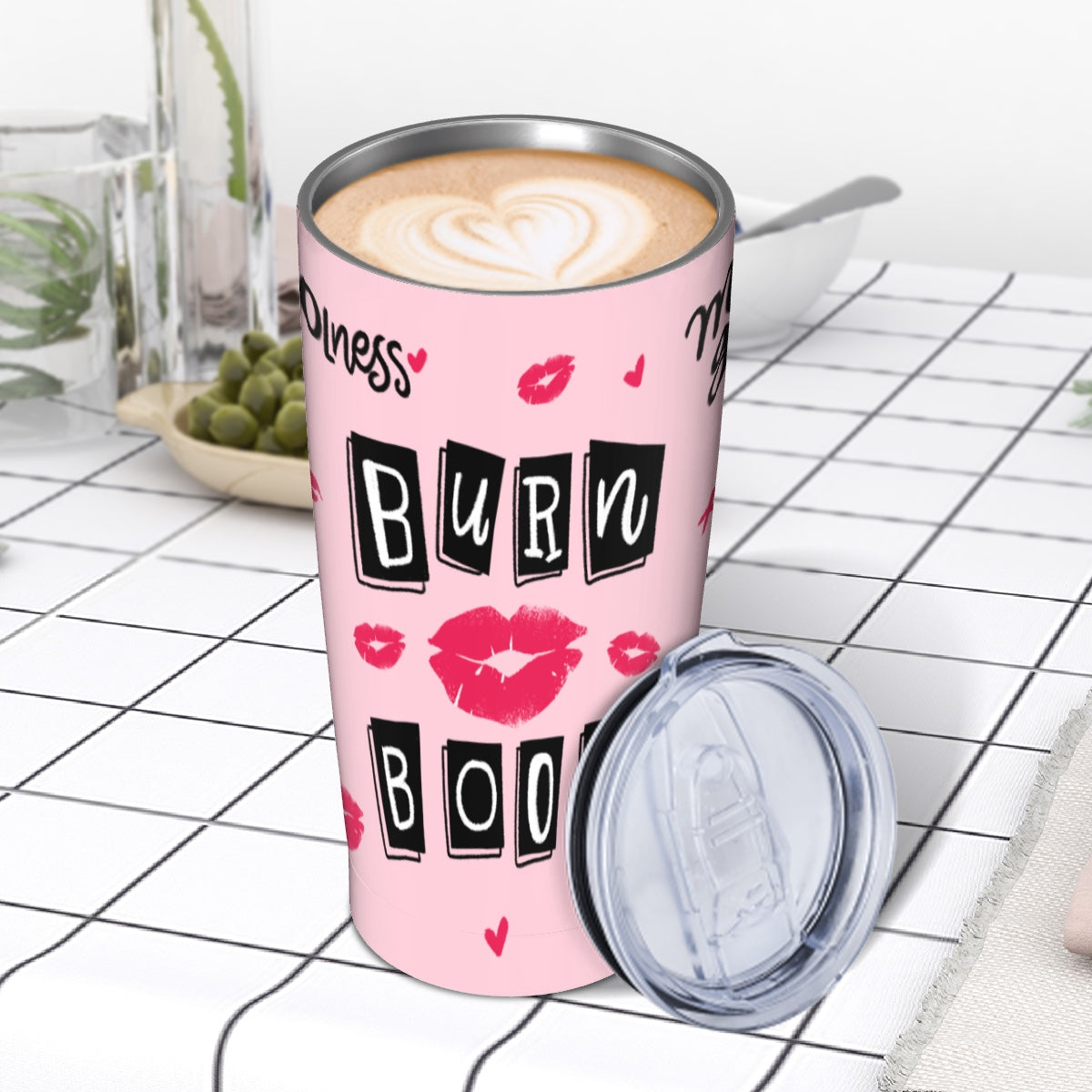 Burn Book-Stainless Steel Insulated Tumblers with Lid  Straw (20oz)