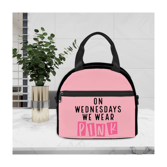 On Wednesdays we wear PINK Lunch Box With Shoulder Strap
