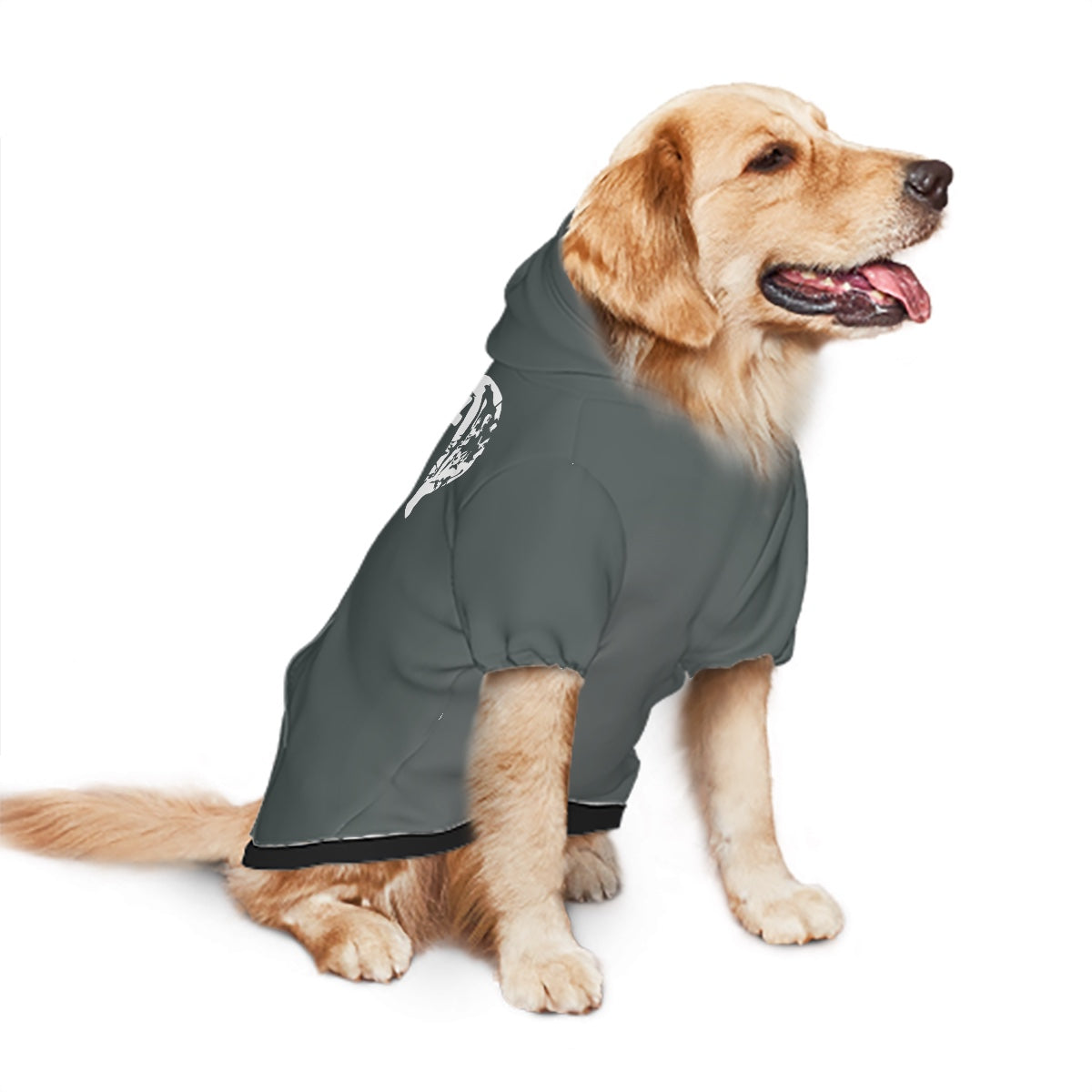 Large Dog Hoodie time spent with dogs is never wasted (Heather Green)