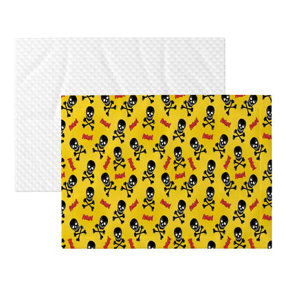 Pet Blanket Skulls and Crossbones Yellow Blanket