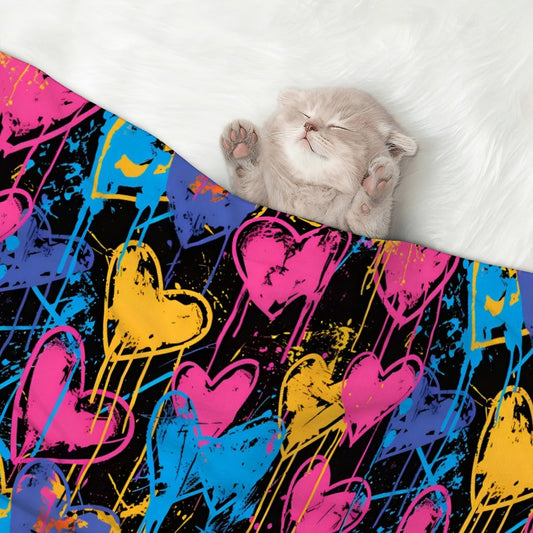 Pet Blanket Neon Graffiti