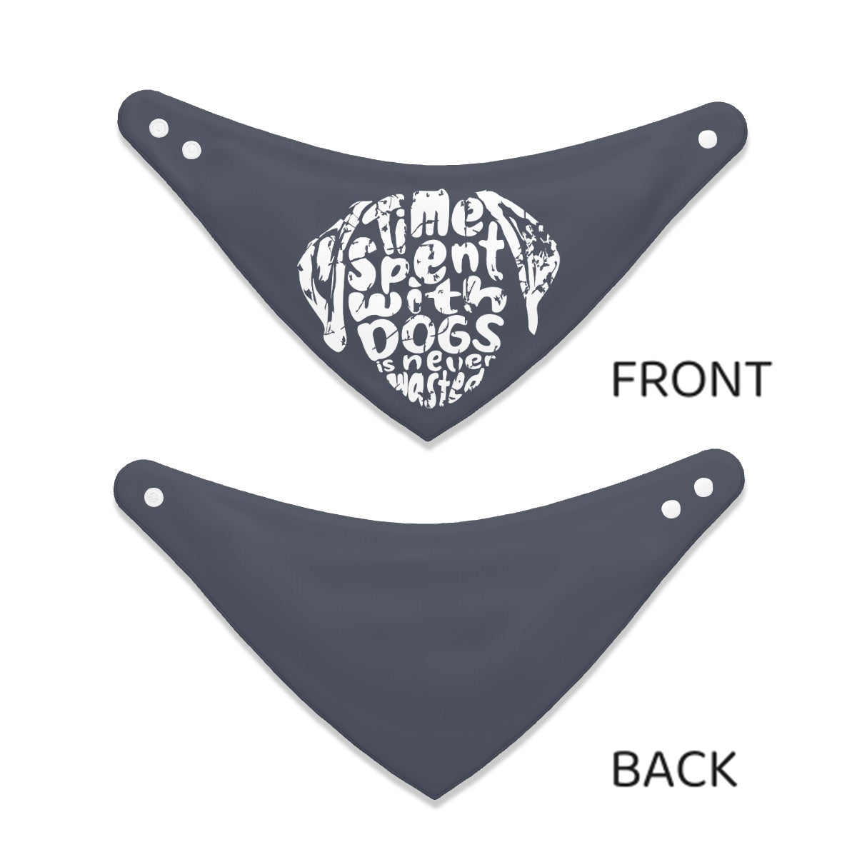 Dog Bandanas time spent with dogs is never wasted (Heather Navy)