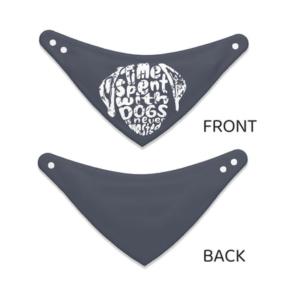 Dog Bandanas time spent with dogs is never wasted (Heather Navy)