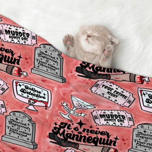 Pet Blanket True Crime Red