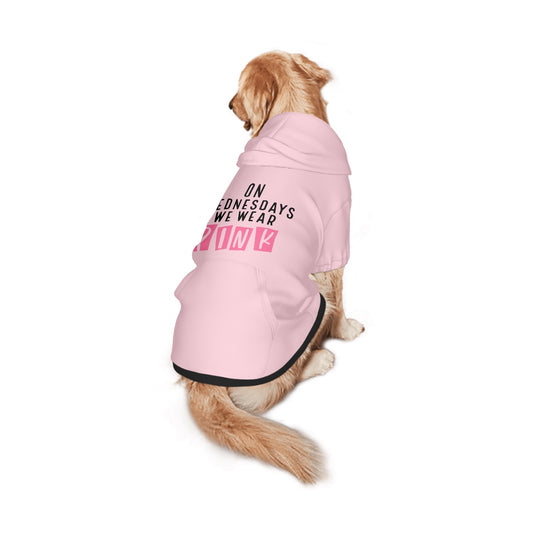 On Wednesday's we wear PINK-large Pet Hoodie