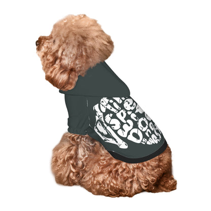 Small Dog Hoodie  time spent with dogs is never wasted (Heather Green)