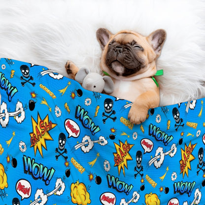 Pet Blanket Blue Comic