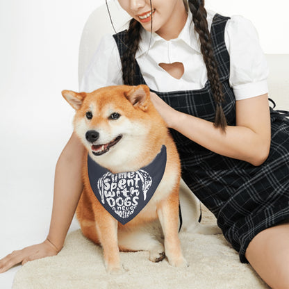 Dog Bandanas time spent with dogs is never wasted (Heather Navy)
